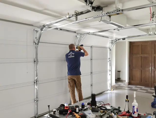 Pasadena Garage Door Repair certified technician performing precision garage door repair in Pasadena