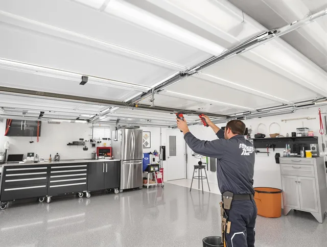 Overhead garage door repair service by Pasadena Garage Door Repair in Pasadena